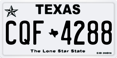 TX license plate CQF4288