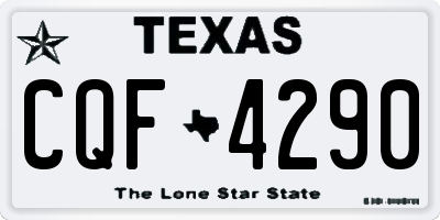 TX license plate CQF4290
