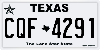 TX license plate CQF4291