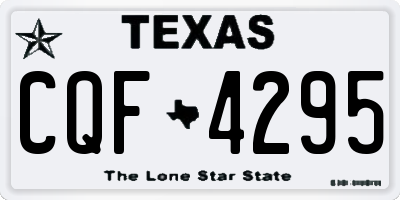 TX license plate CQF4295