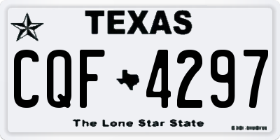 TX license plate CQF4297