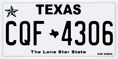 TX license plate CQF4306