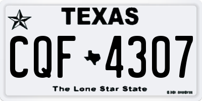 TX license plate CQF4307