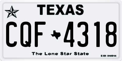 TX license plate CQF4318