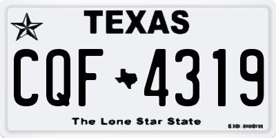 TX license plate CQF4319