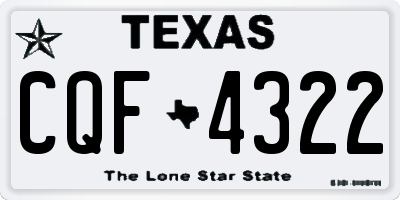 TX license plate CQF4322