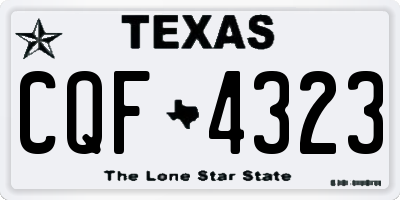 TX license plate CQF4323