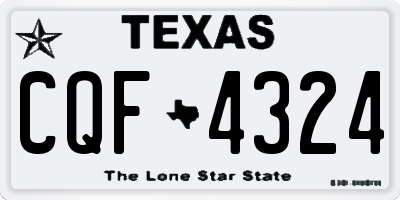 TX license plate CQF4324