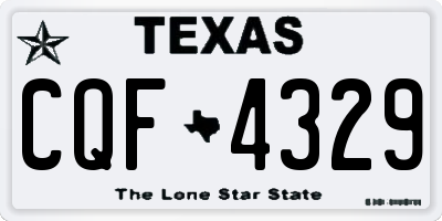 TX license plate CQF4329