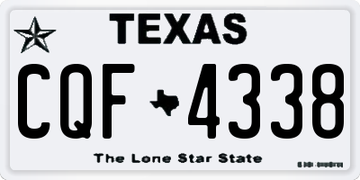 TX license plate CQF4338