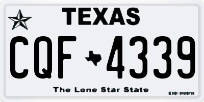 TX license plate CQF4339