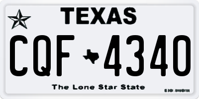TX license plate CQF4340