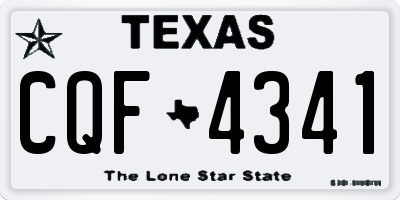 TX license plate CQF4341