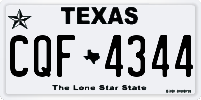 TX license plate CQF4344
