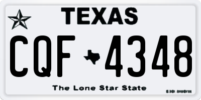 TX license plate CQF4348
