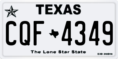TX license plate CQF4349