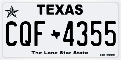 TX license plate CQF4355