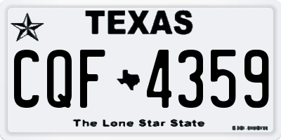 TX license plate CQF4359