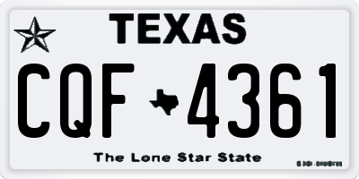 TX license plate CQF4361
