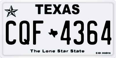 TX license plate CQF4364