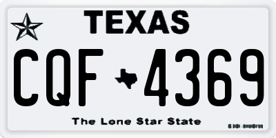 TX license plate CQF4369