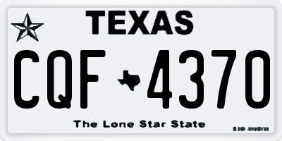 TX license plate CQF4370