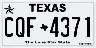 TX license plate CQF4371