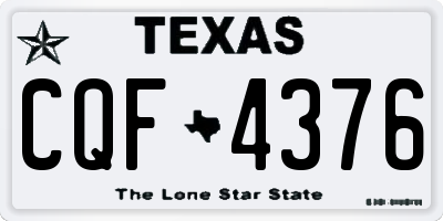 TX license plate CQF4376