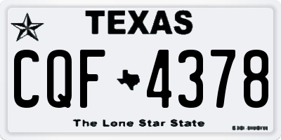 TX license plate CQF4378