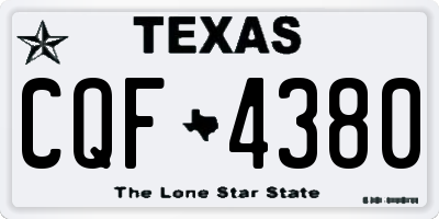 TX license plate CQF4380