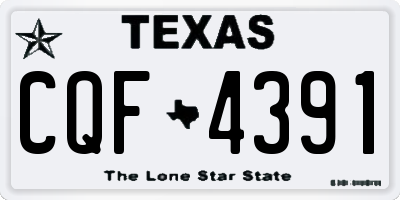 TX license plate CQF4391