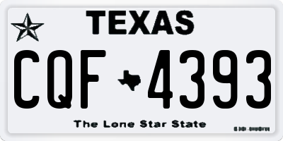 TX license plate CQF4393