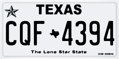 TX license plate CQF4394