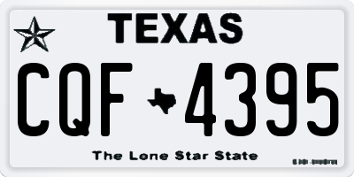 TX license plate CQF4395