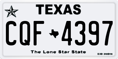 TX license plate CQF4397