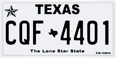 TX license plate CQF4401