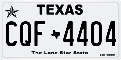 TX license plate CQF4404