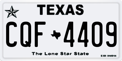 TX license plate CQF4409