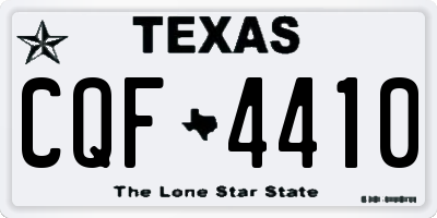 TX license plate CQF4410