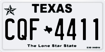 TX license plate CQF4411