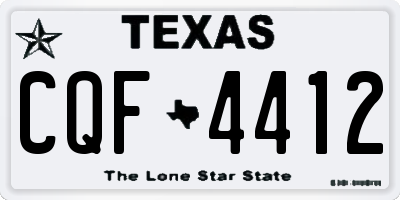 TX license plate CQF4412