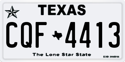 TX license plate CQF4413