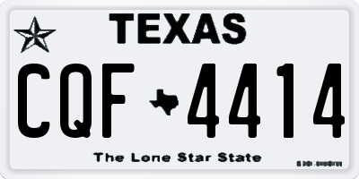 TX license plate CQF4414