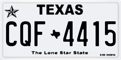TX license plate CQF4415