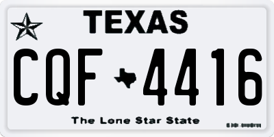 TX license plate CQF4416