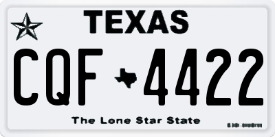 TX license plate CQF4422