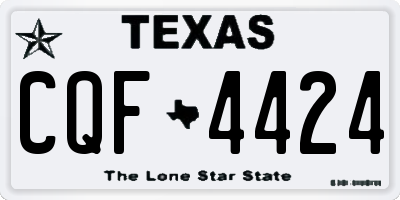 TX license plate CQF4424
