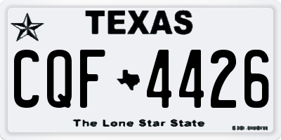 TX license plate CQF4426