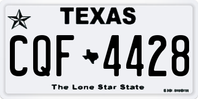 TX license plate CQF4428