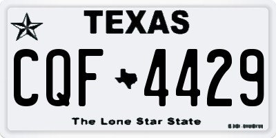 TX license plate CQF4429